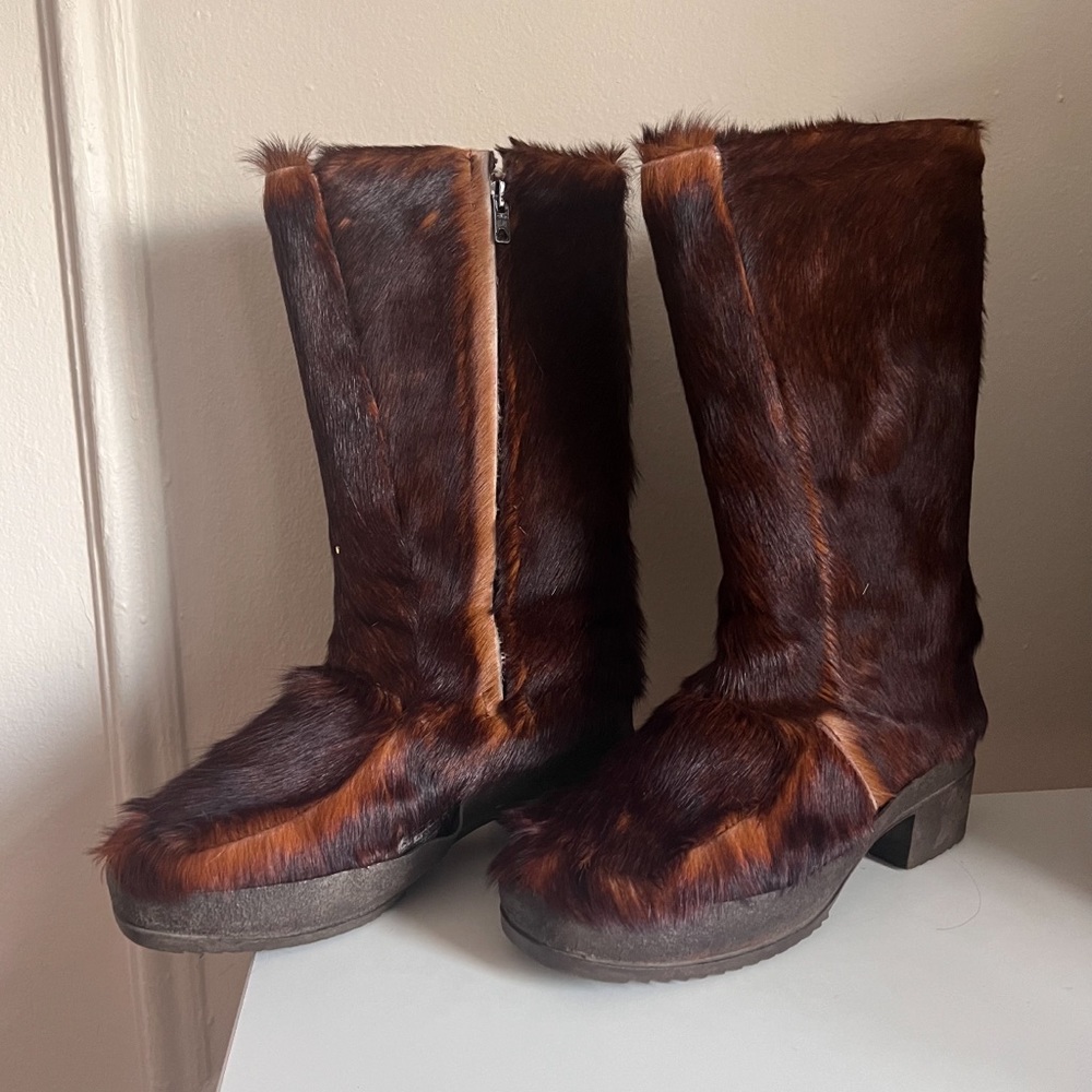Vintage Ponyhair / Calfskin Winter Fur Snow Boots